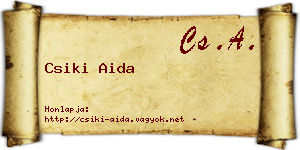Csiki Aida névjegykártya